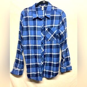 🌵 Arizona‎ Plaid Blue Button-Down Shirt